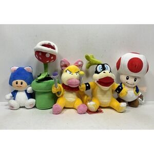 Nintendo Super Mario 6" Plush Wendy Iggy Koopa 2014 Little Buddy Piranha Flower